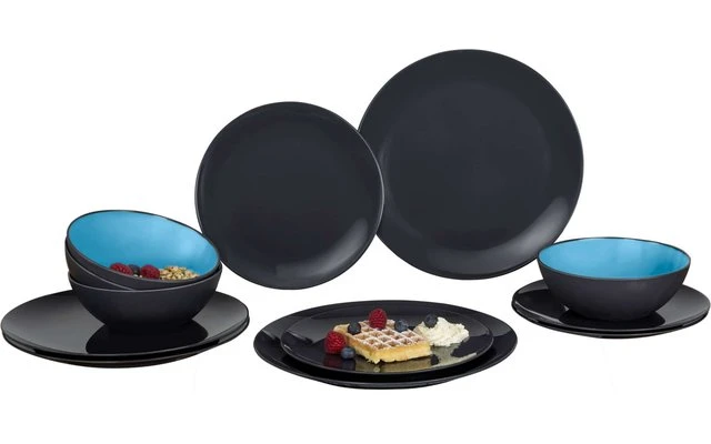 Gimex Grey-Line Melamin Geschirr-Set 12-tlg. 3 Gimex Grey-Line Melamin Geschirr-Set 12-tlg.