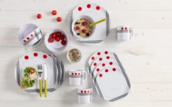 Berger Dots Melamin Geschirr-Set 16-tlg. Rot -Campingkochgeschirr Geschäft 293383 2404276