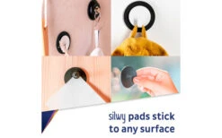 Silwy® Clever Magnethaken Inkl. Metall-Nano-Gel-Pad 5 Cm 2 Tlg. Blau -Campingkochgeschirr Geschäft 337217 2581250