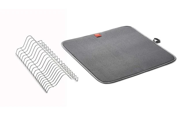 Metaltex Dry-Tex 2-in-1 Abtropfgestell Mit Microfasermatte Silber 4 Metaltex Dry-Tex 2-in-1 Abtropfgestell Mit Microfasermatte Silber – Bild 2