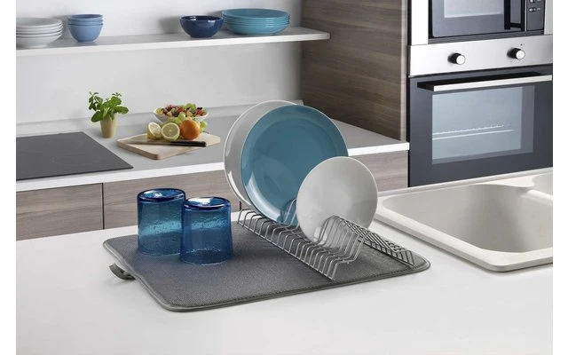 Metaltex Dry-Tex 2-in-1 Abtropfgestell Mit Microfasermatte Silber 5 Metaltex Dry-Tex 2-in-1 Abtropfgestell Mit Microfasermatte Silber – Bild 3