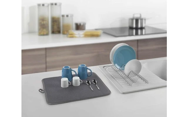 Metaltex Dry-Tex 2-in-1 Abtropfgestell Mit Microfasermatte Silber 6 Metaltex Dry-Tex 2-in-1 Abtropfgestell Mit Microfasermatte Silber – Bild 4