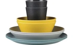 Mepal Bloom Melamin Geschirr-Set-8-teilig Pebble Sortiert -Campingkochgeschirr Geschäft 510842 3435920