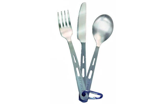 Optimus Titanium Besteck Set 3 Teilig Silber 3 Optimus Titanium Besteck Set 3 Teilig Silber