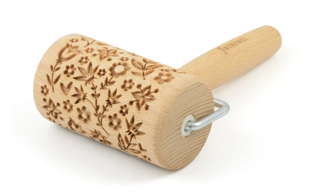 Teigrolle Folk Floral, Mini 4 Teigrolle Folk Floral, Mini – Bild 2