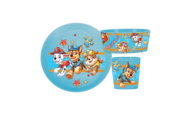 Koziol Connect Paw Patrol Geschirr Set 3 Teilig Rosa 4 Koziol Connect Paw Patrol Geschirr Set 3 Teilig Rosa – Bild 2