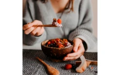 Chinchilla Kokosnussschalen Mit Löffel Und Halterung 2er-Set -Campingkochgeschirr Geschäft 636863 4445195