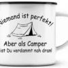 Just Camper Emaille Tasse Niemand Ist Perfekt -Campingkochgeschirr Geschäft 648249 4533060
