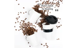 Silwy® Porzellan Magnet-Henkel-Tassen CAMPING 2er-Set Inkl. Metall-Nano-Gel-Pads BLACK (0,27 L) -Campingkochgeschirr Geschäft 706496 4793555